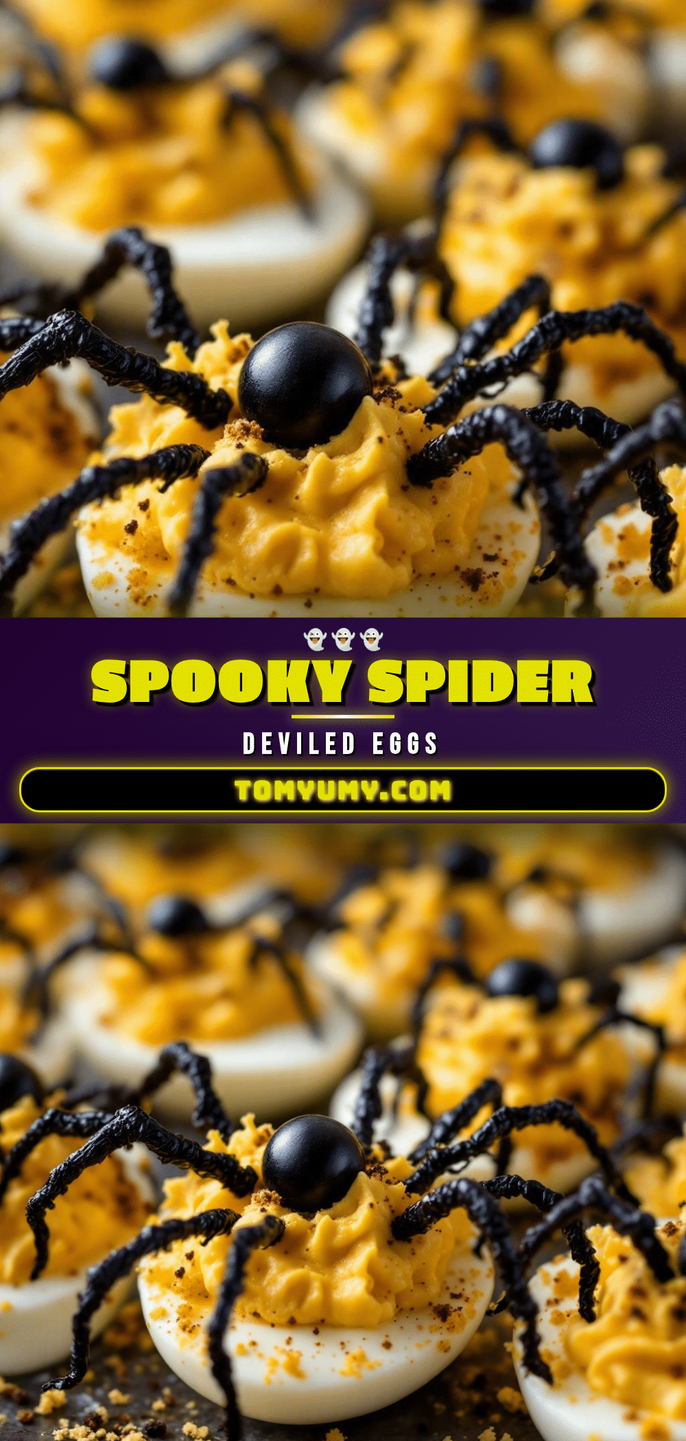 spooky spider deviled eggs recipe